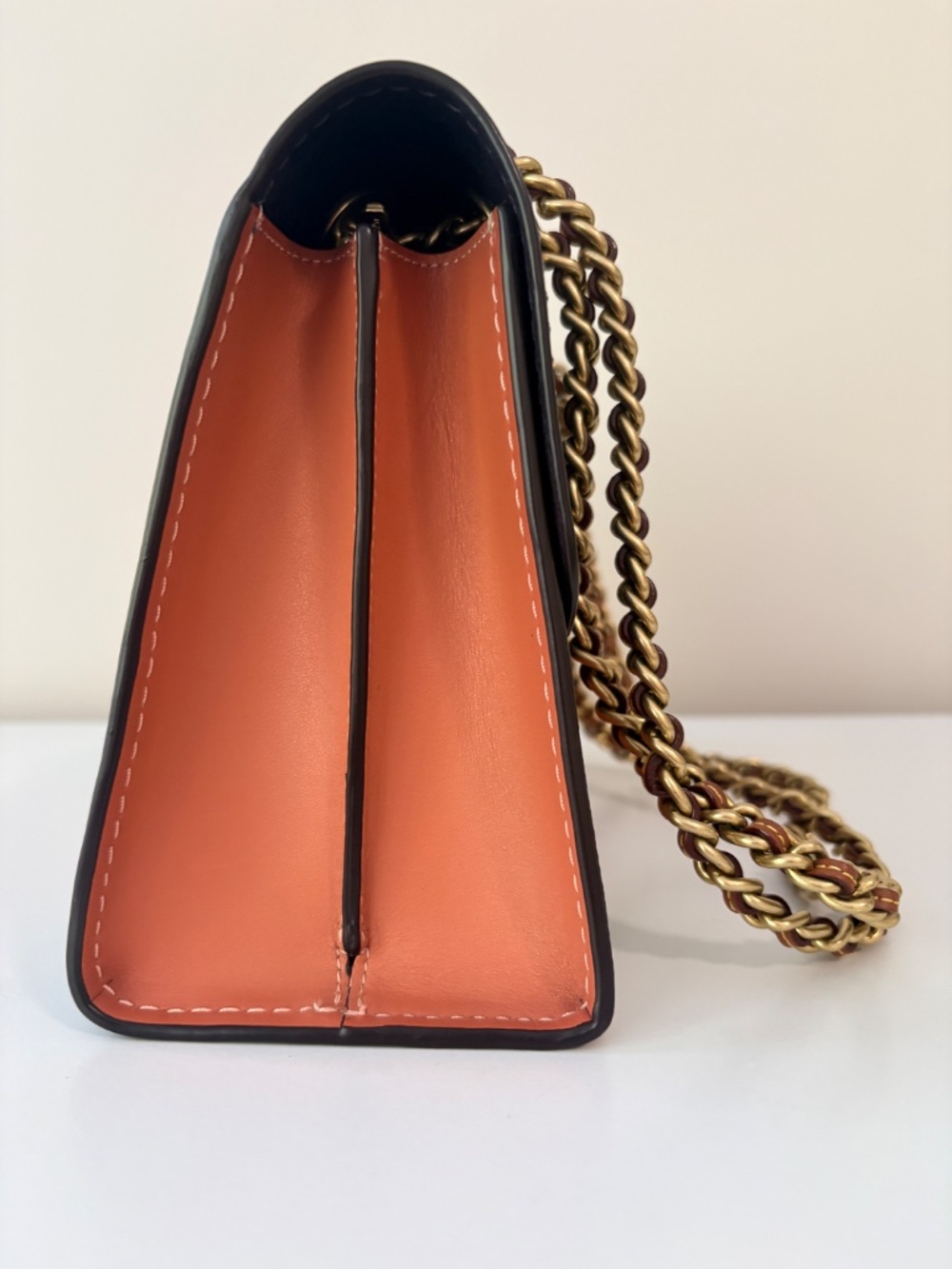 Coach Parker Shoulder Bag with Tea Rose Turnlock in Colorblock Signature Canvas - Picture 3 of 13